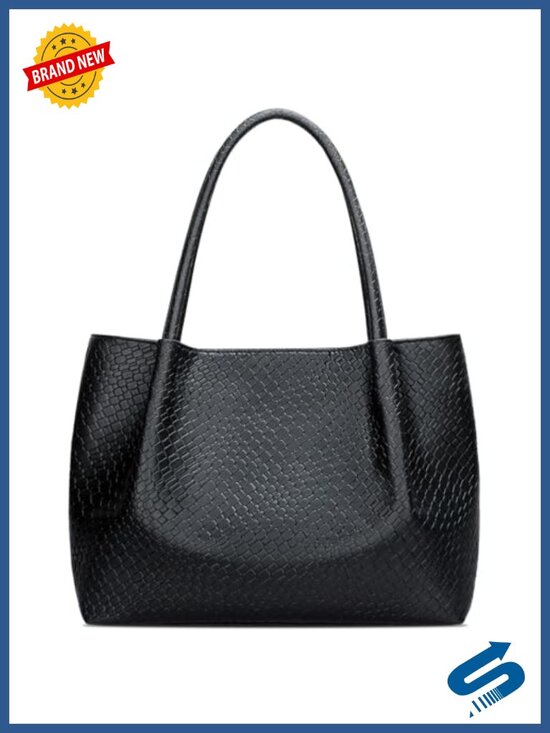 Handbags - Vegan Leather Tote Bag for Women Large Capacity Travel Handbag